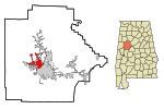 Tuscaloosa County Alabama Incorporated and Unincorporated areas Northport Highlighted